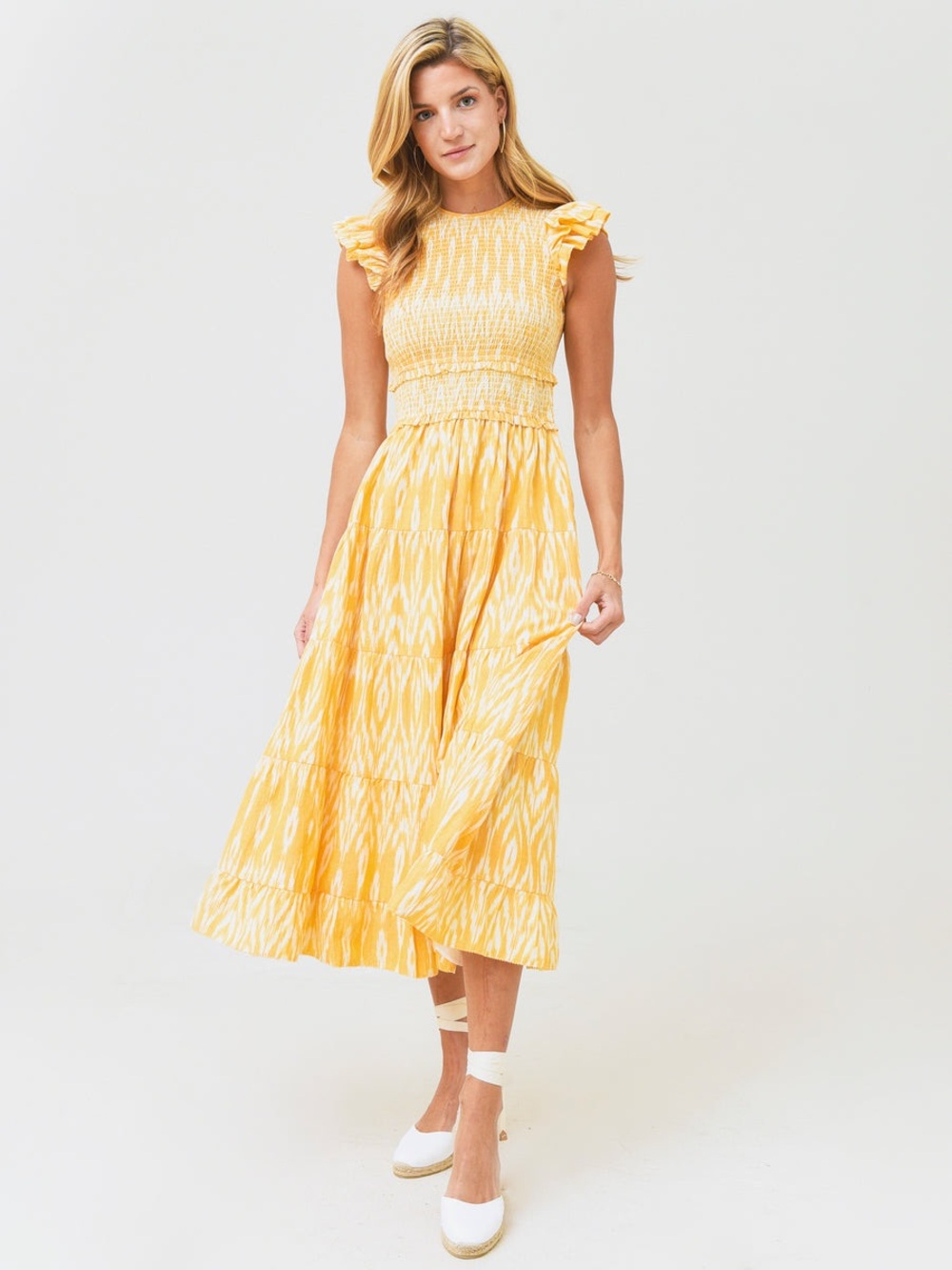 Saylor |  Sunset Print Cotton Dress, XS